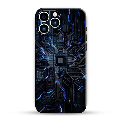 Blue Circuit Mobile Skin