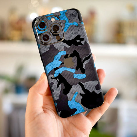 Blue Pattern Camo Mobile Skin