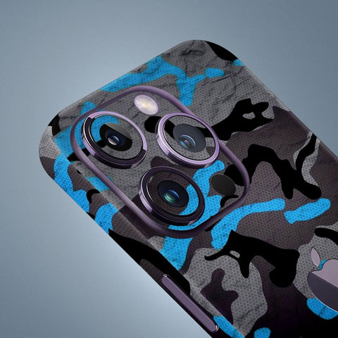 Blue Pattern Camo Mobile Skin