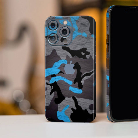 Blue Pattern Camo Mobile Skin