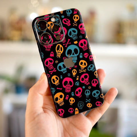 Neon Skulls Mobile Skin