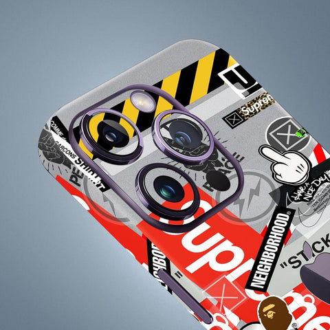 Warning Graffiti Mobile Skin