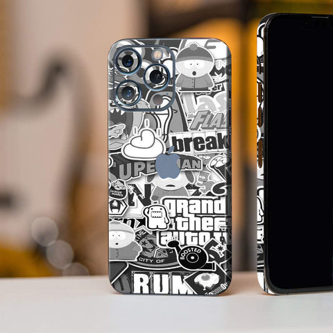 Monochrome Graffiti Mobile Skin