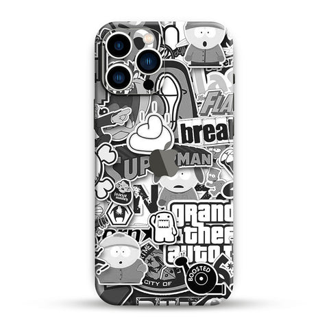 Monochrome Graffiti Mobile Skin