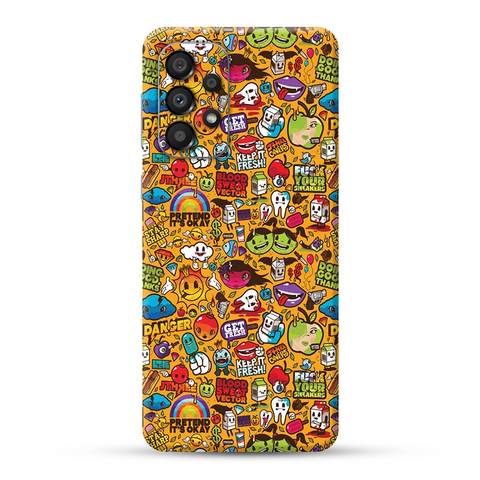 Yellow Graffiti Skin For Samsung